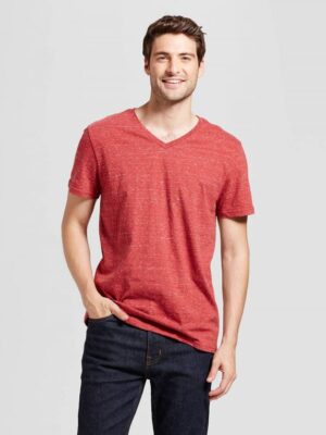 Bold Red V-Neck T-Shirt